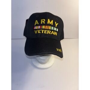 US Military Army Veteran Hat‎ ribbon Baseball Cap Embroidered Military vet Hat